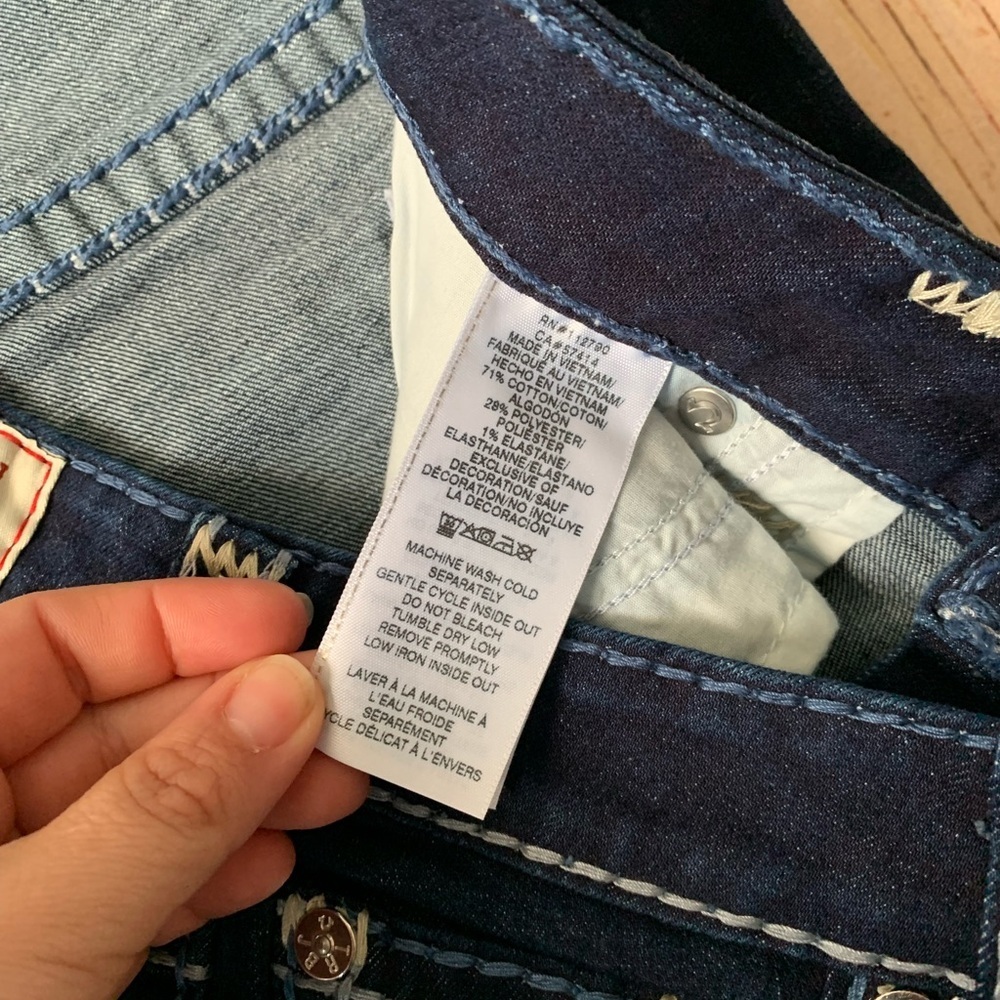 Billie low rise straight true religion Dark Blue Jeans - Picture 7 of 9